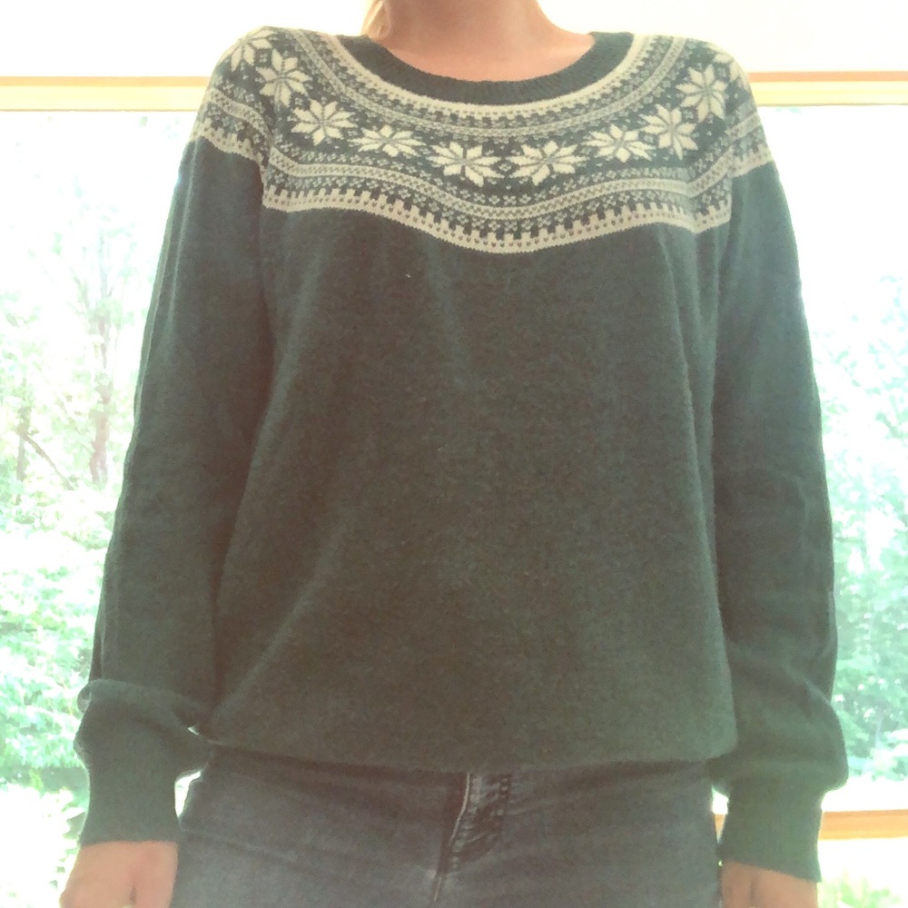 LOFT wintry holiday sweater